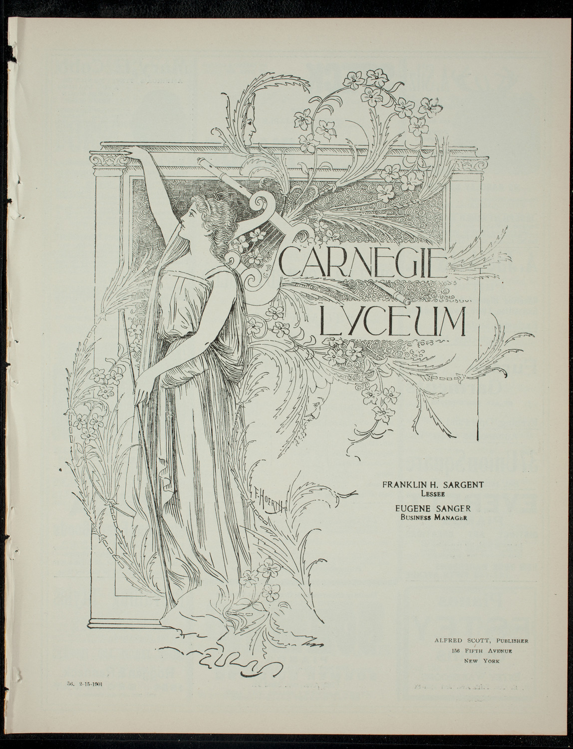 Cutler Comedy Club, February 15, 1901, program page 1