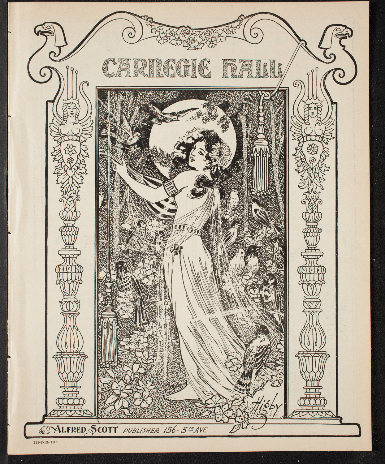 New York Philharmonic, February 13, 1910, program page 1