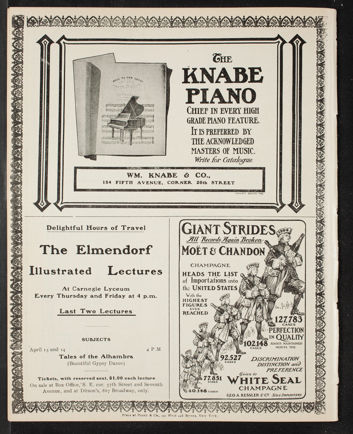 Marcosano and His Band, April 9, 1905, program page 12