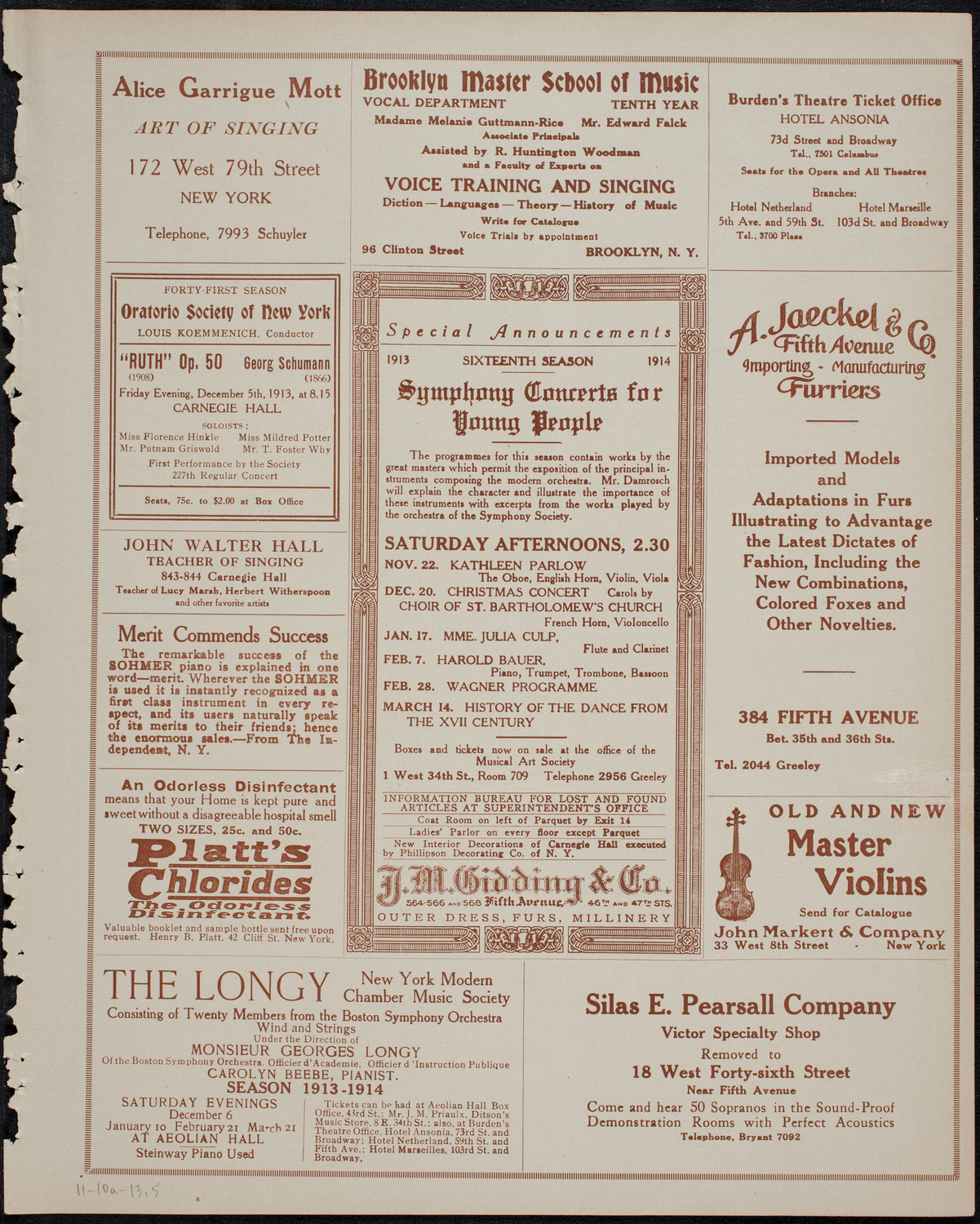 Elmendorf Lecture: Western India, November 10, 1913, program page 9