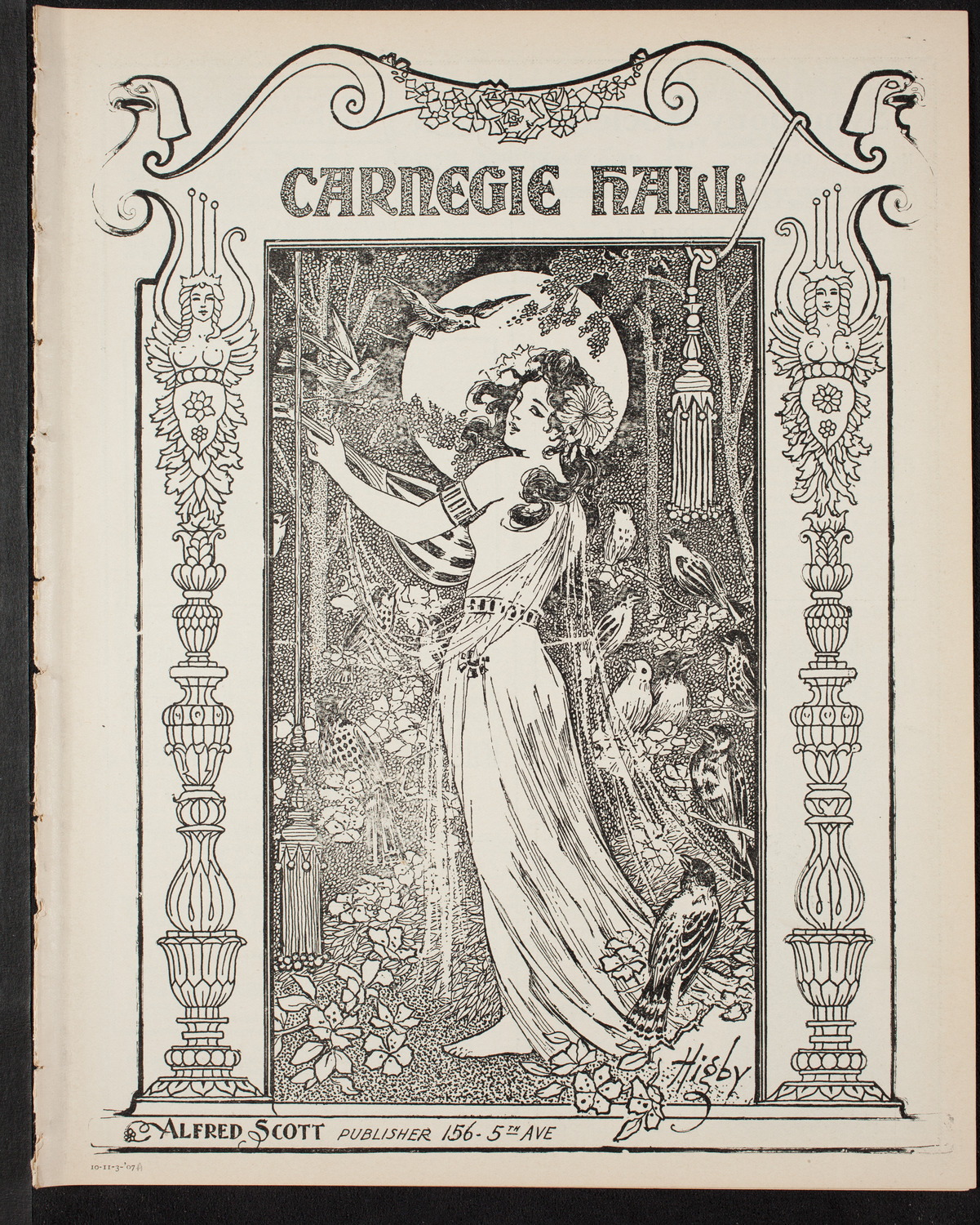 New York Symphony Orchestra, November 3, 1907, program page 1