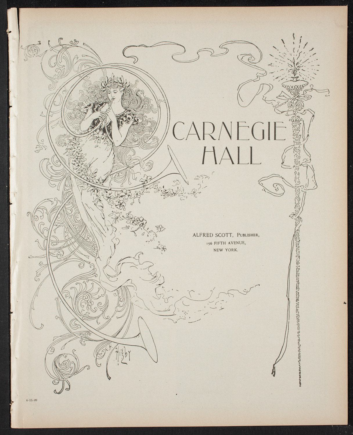 Elmendorf Lecture: The Entire War with Spain in Cuba, April 15, 1899, program page 1