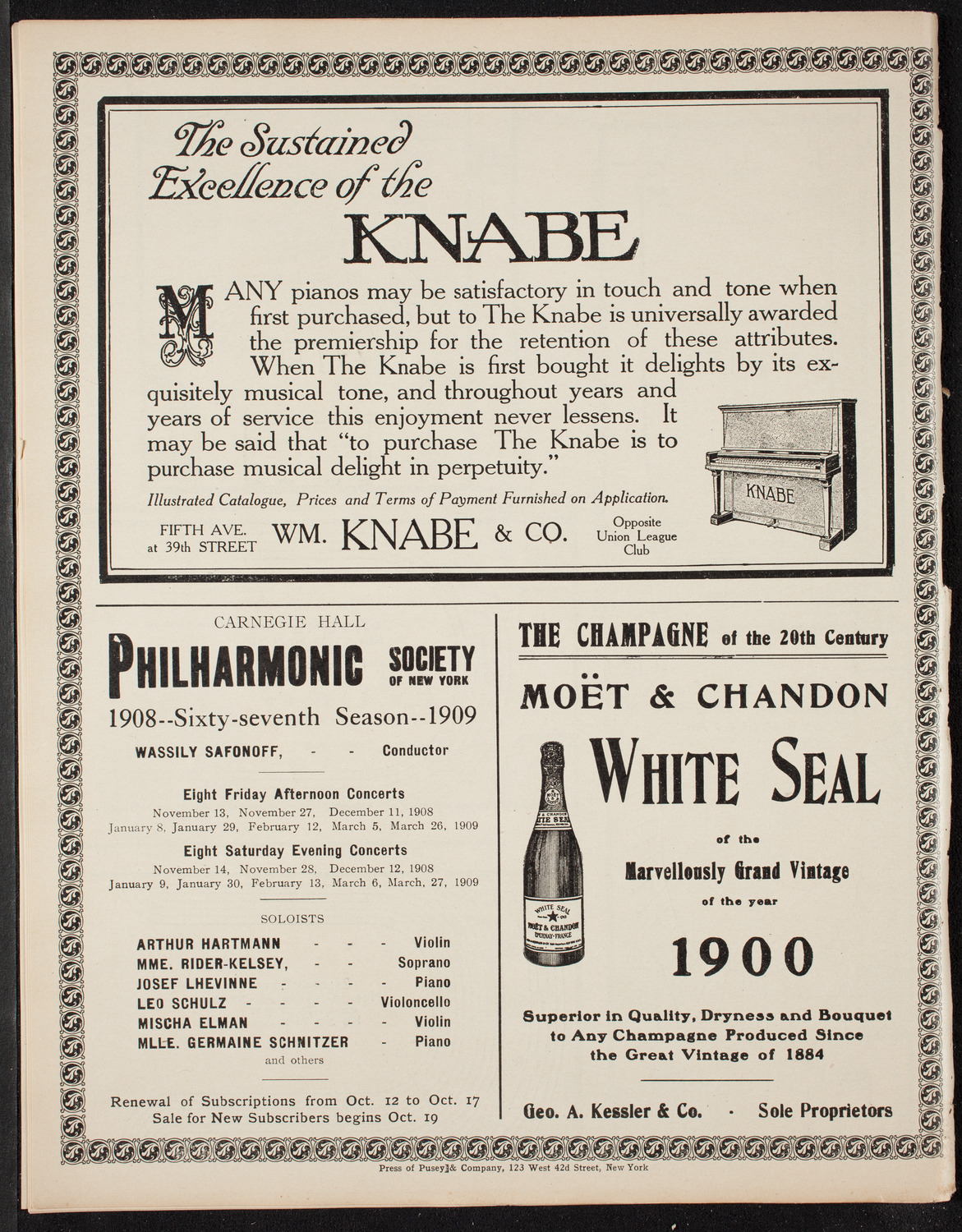 George Hamlin, Tenor, October 11, 1908, program page 12