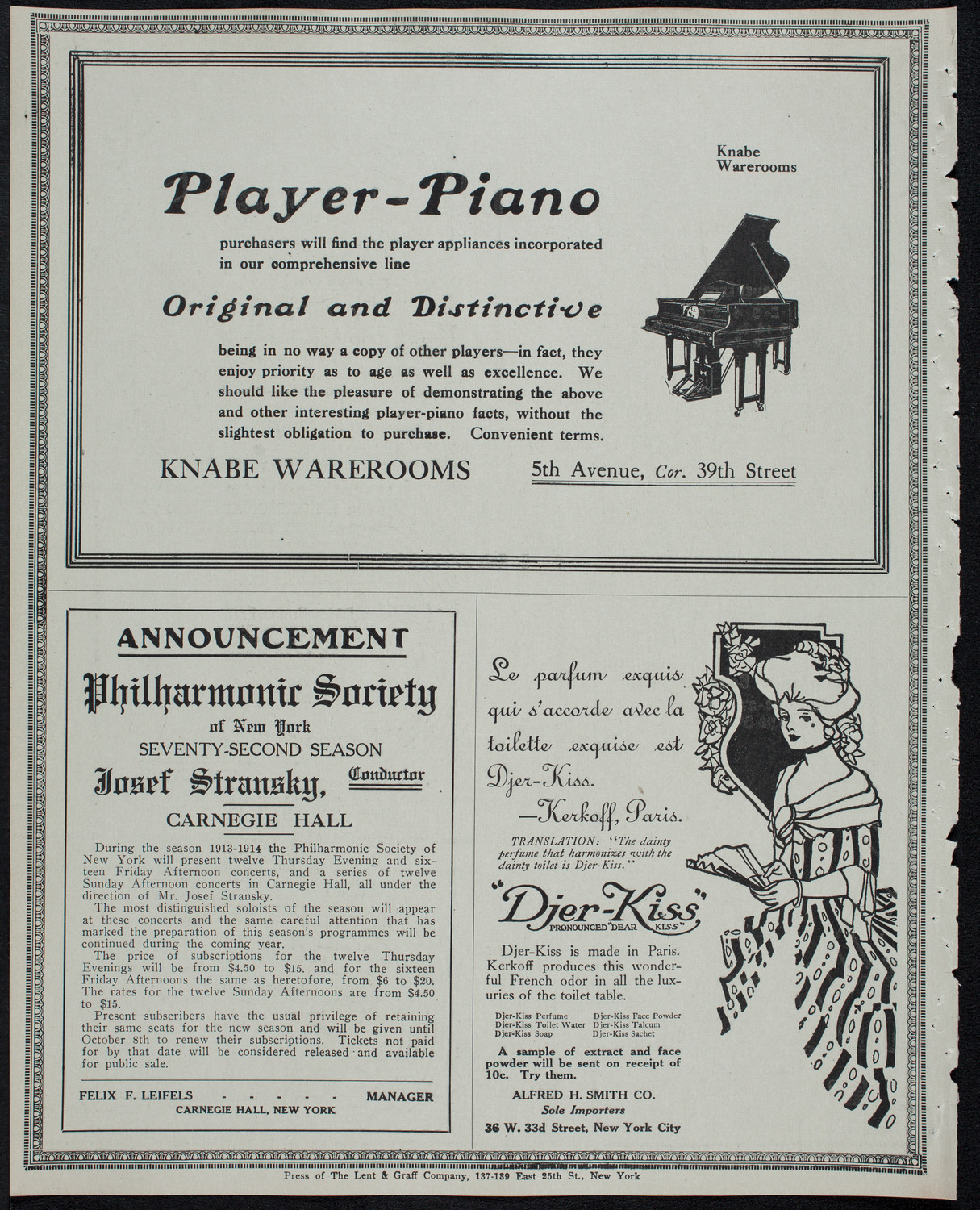 Russian Symphony Society of New York, April 20, 1913, program page 12