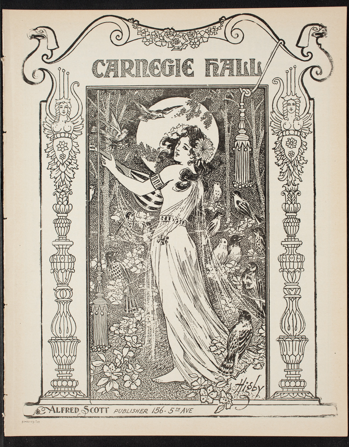 New York Philharmonic, December 13, 1907, program page 1