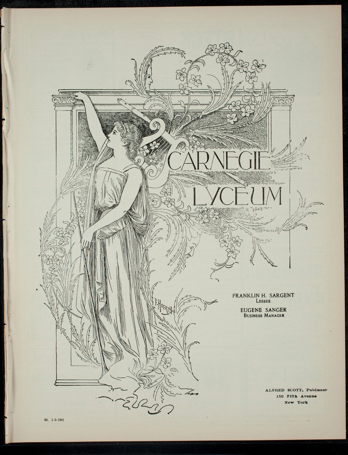 The Children's Theatre, January 3, 1901, program page 1