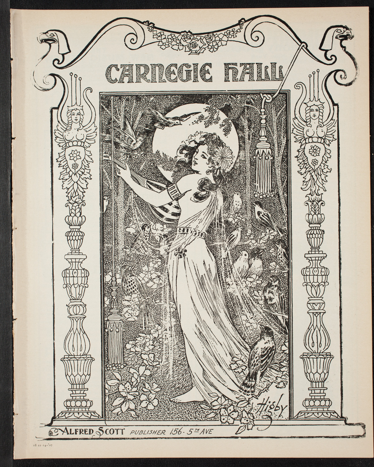 Russian Symphony Society of New York, November 14, 1907, program page 1