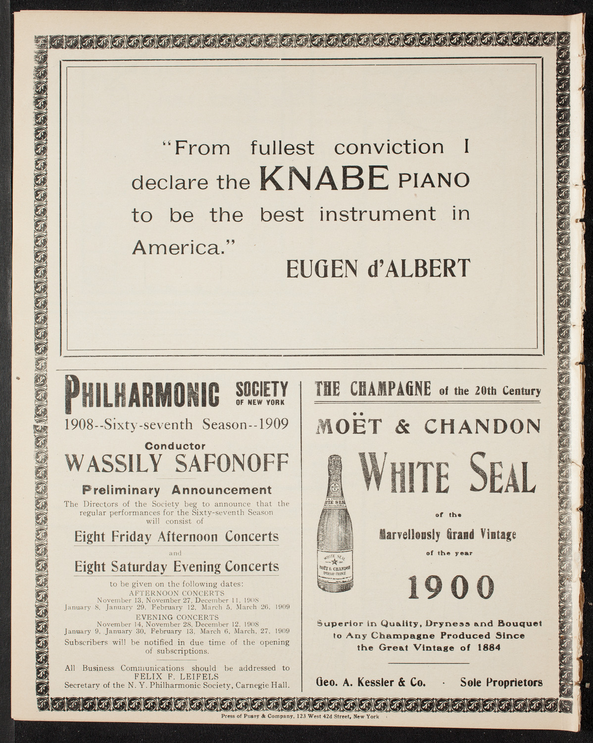 The Civic Forum, May 5, 1908, program page 12