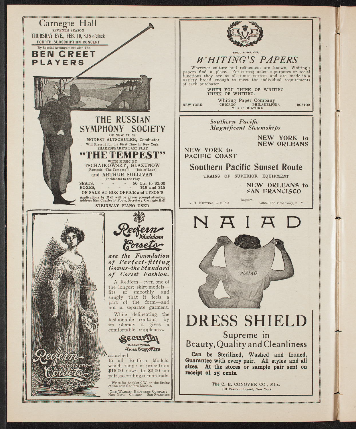Fannie Bloomfield Zeisler, Piano, February 5, 1910, program page 2