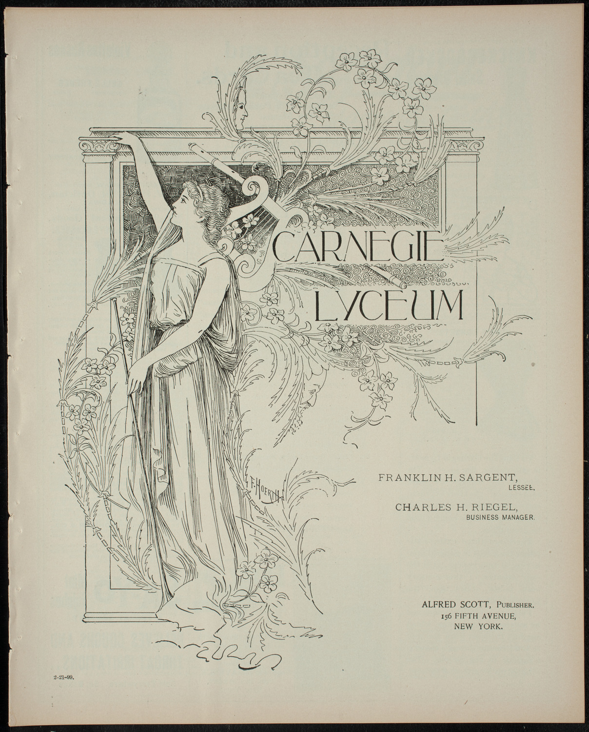 Benefit for the De Peyster Home for Invalid Children by The Merrymakers, February 21, 1899, program page 1