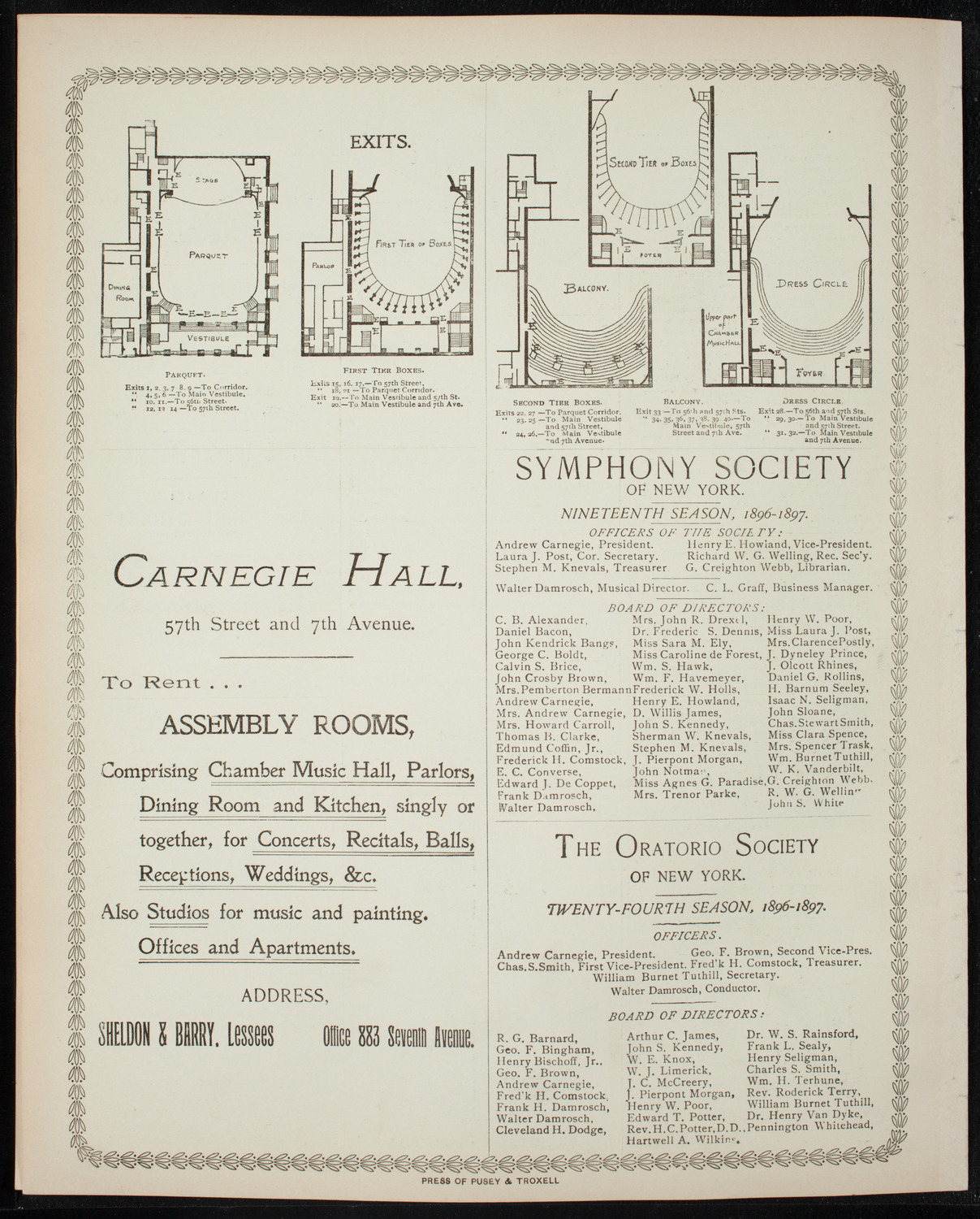 Illustrated Lecture: Evolution of the Earth, March 27, 1897, program page 8