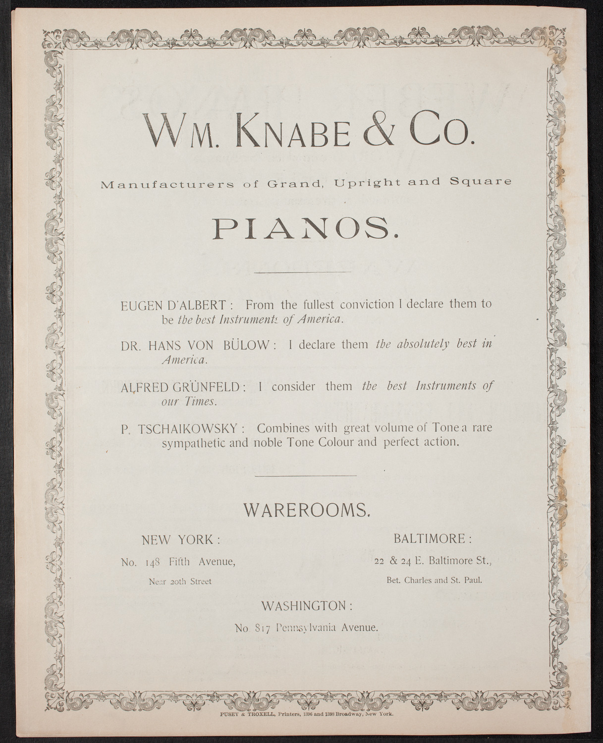 Oratorio Society of New York, December 29, 1892, program page 8