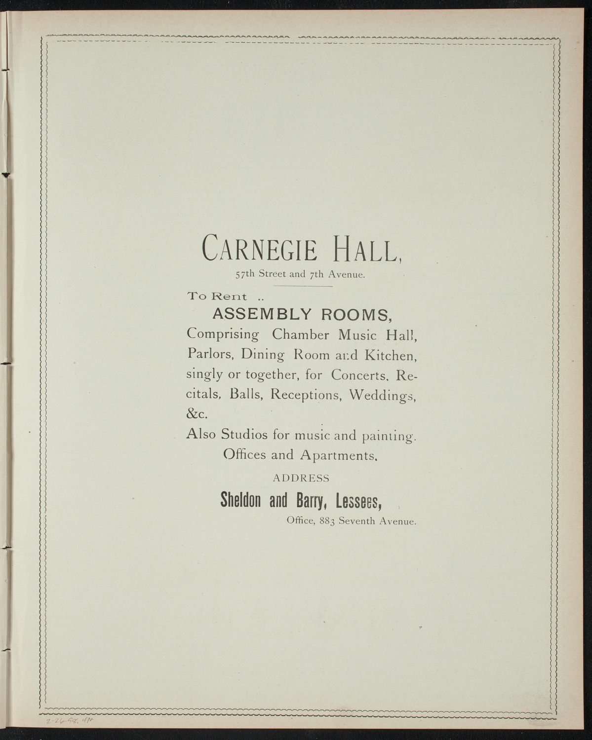 Comparative Literature Society Saturday Morning Conference, February 26, 1898, program page 7