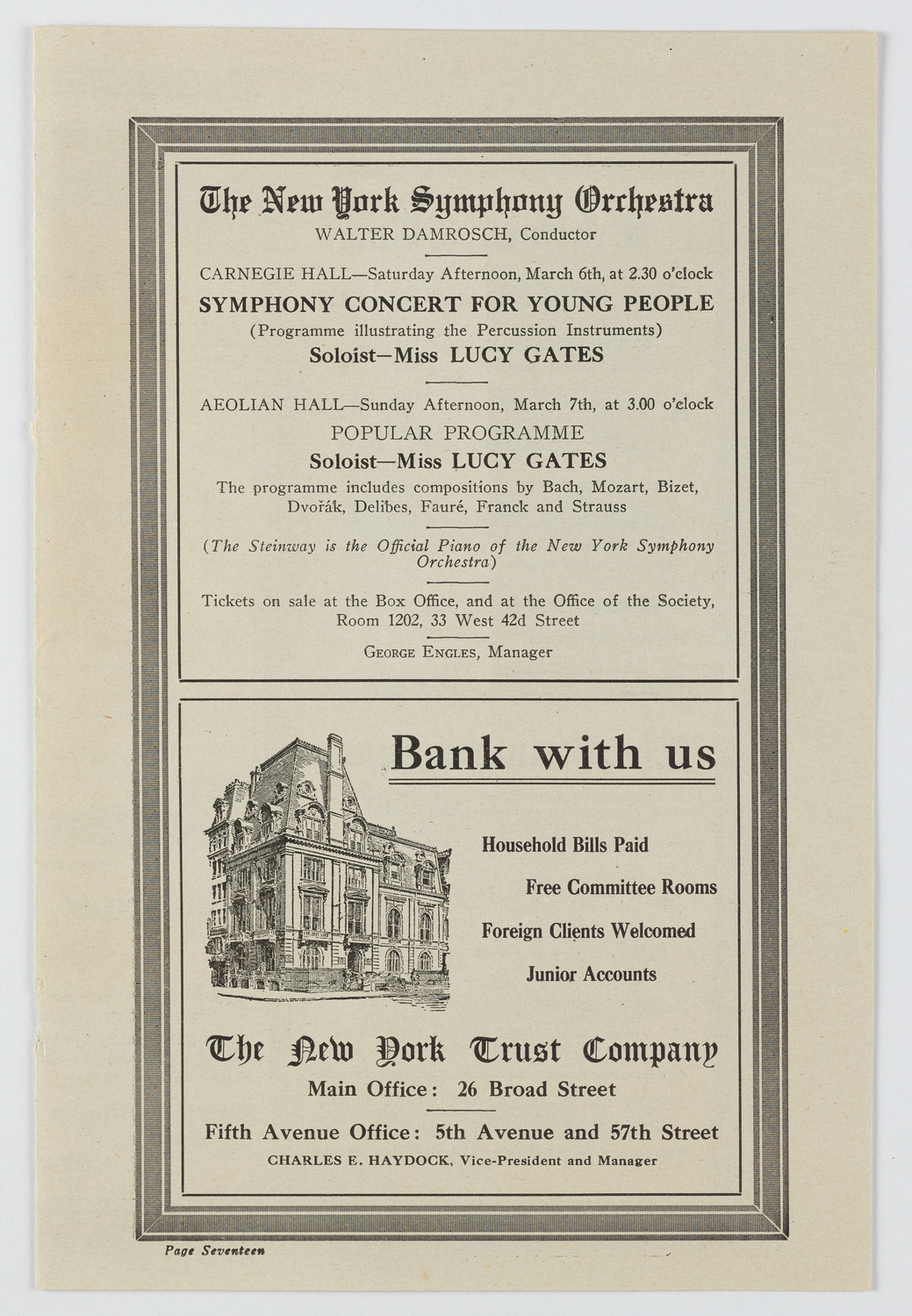 Symphony Concert for Young People, March 6, 1920