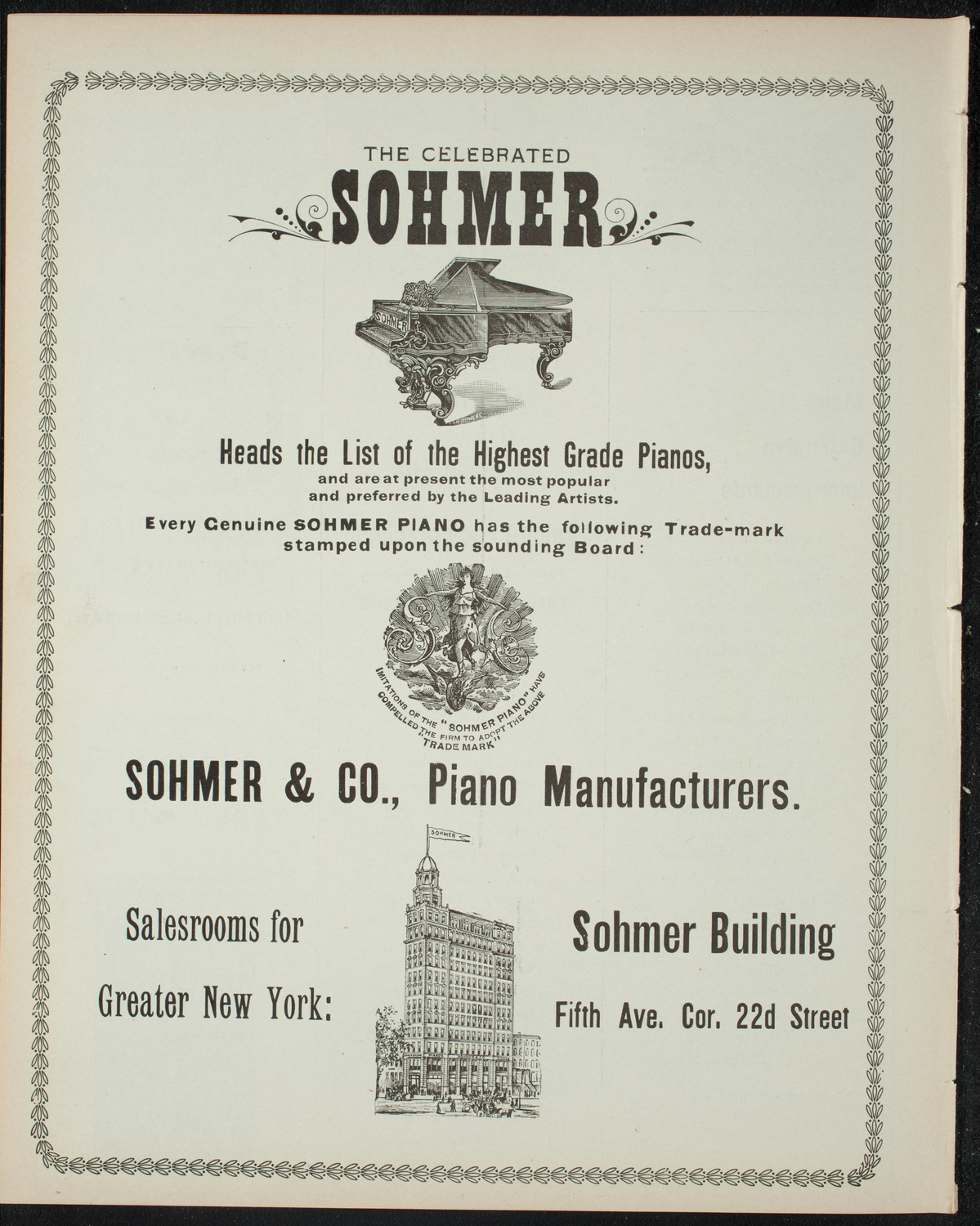 Club Lirico-Dramatico Cubano, April 9, 1898, program page 8