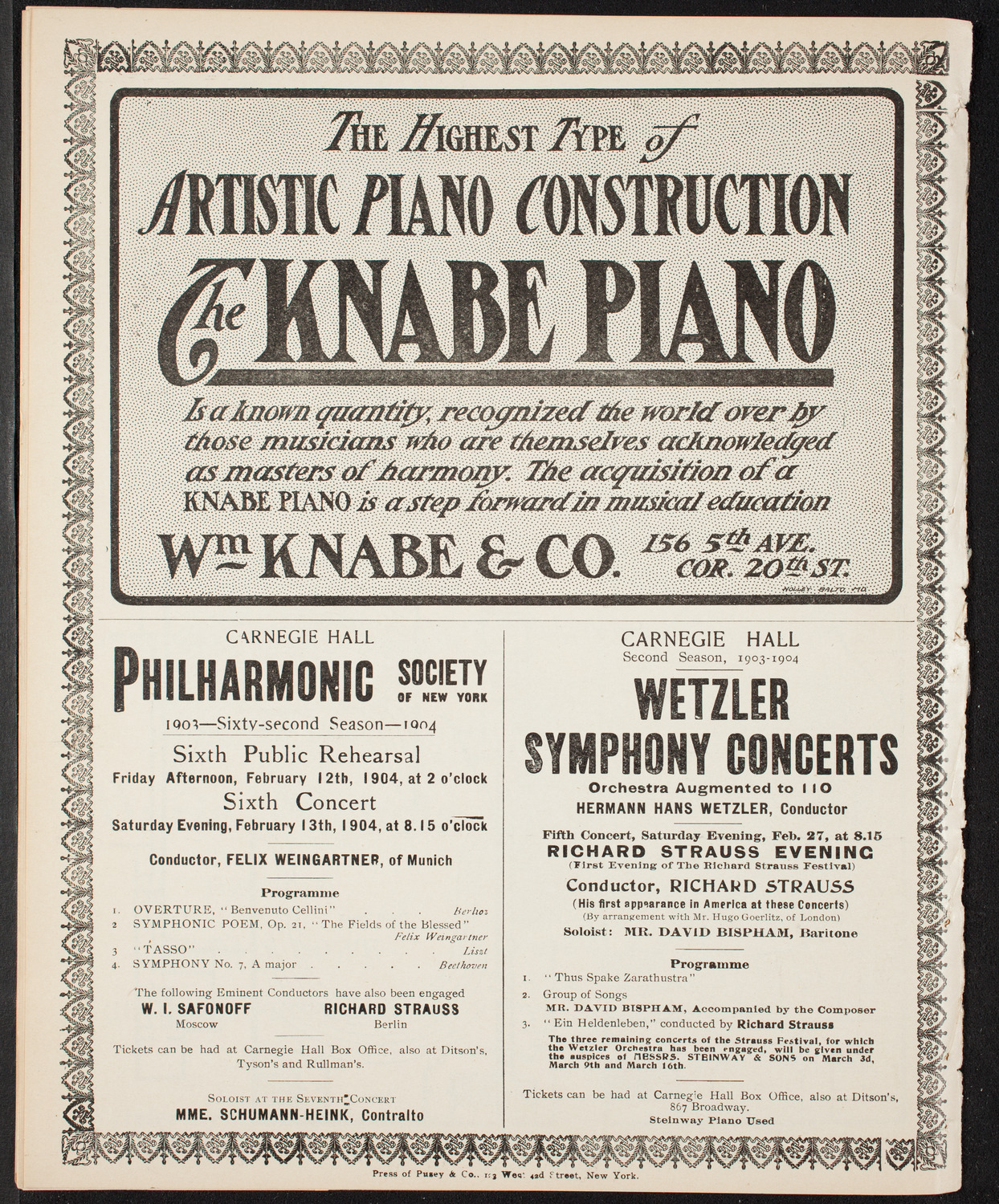Symphony Concert for Young People, February 6, 1904, program page 12