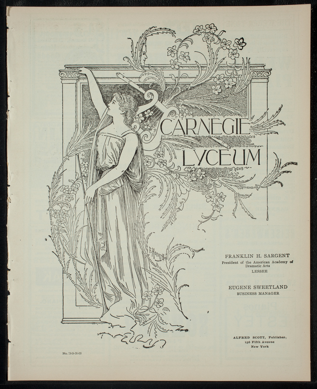 Columbia Varsity Show 1903, March 26, 1903, program page 1