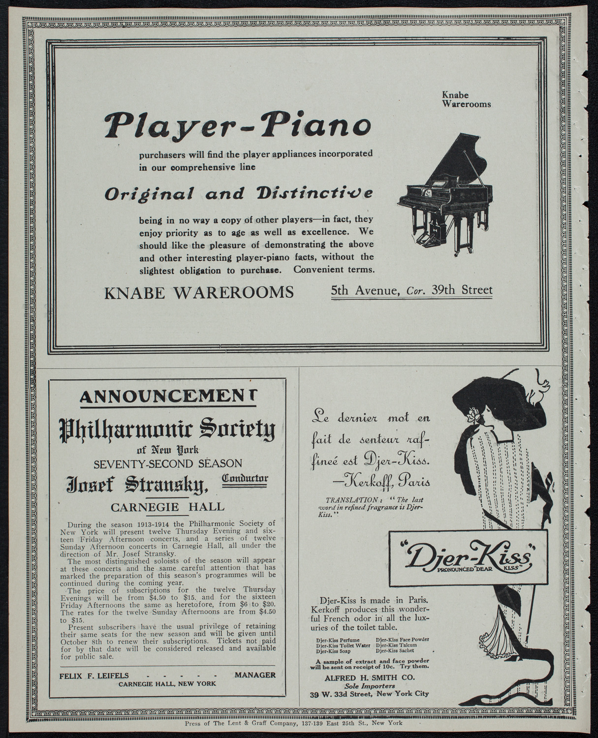 Julia Culp, Contralto, April 14, 1913, program page 12