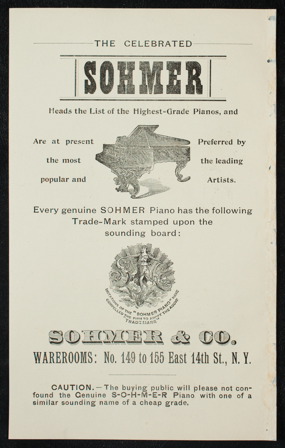 Dannreuther Quartette, January 21, 1897, program page 2