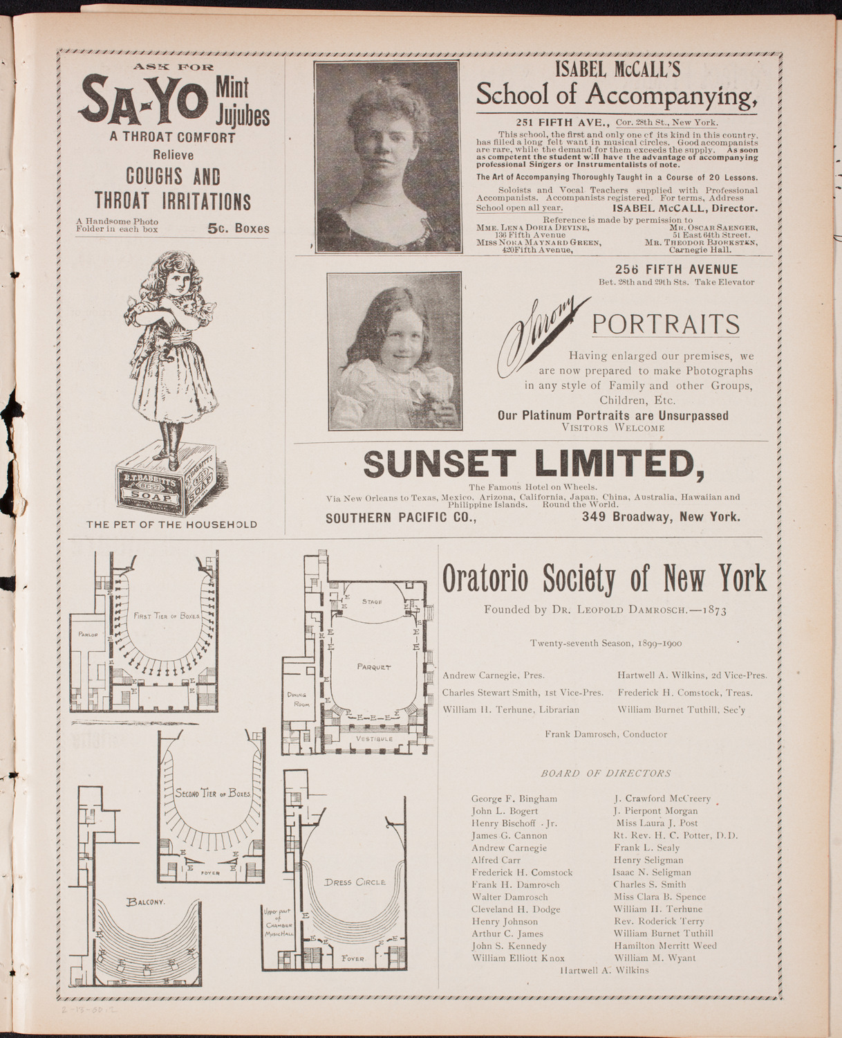 Meeting: The Salvation Army, February 13, 1900, program page 3