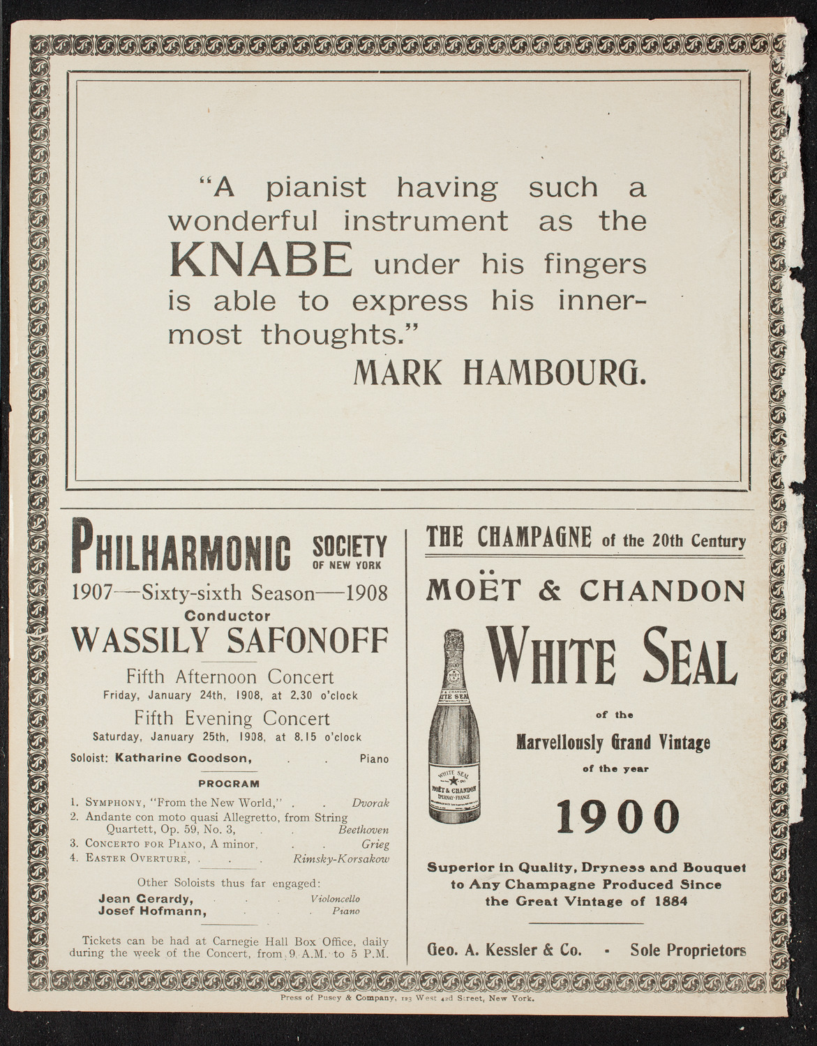 Burton Holmes Travelogue: Vienna, January 19, 1908, program page 12