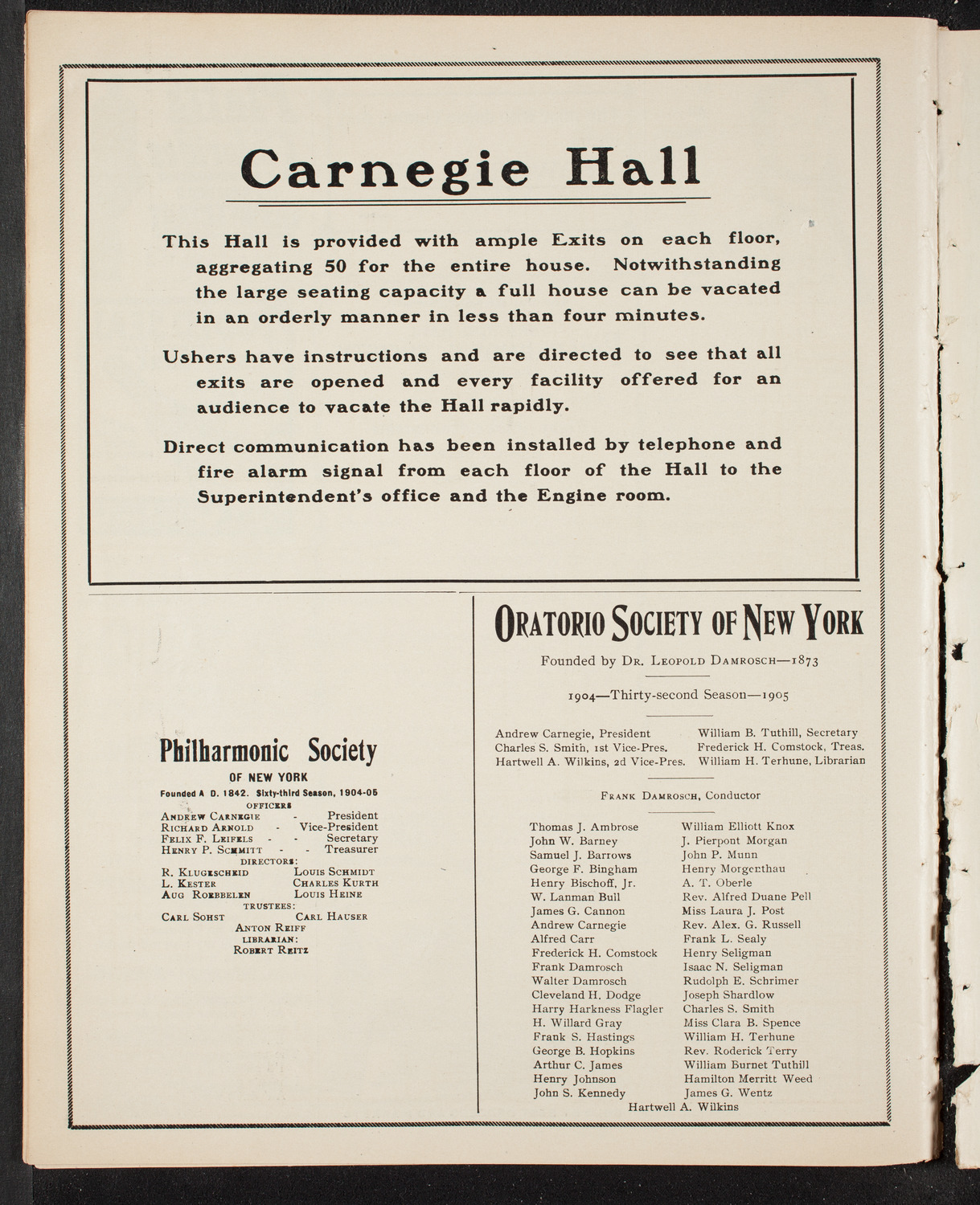 Metropolitan Street Railway Association Meeting and Vaudeville Program, October 7, 1905, program page 10