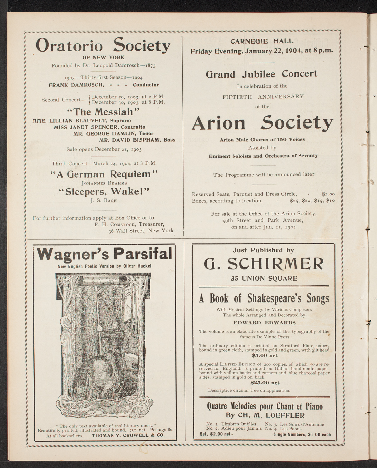 New York Philharmonic, December 18, 1903, program page 10