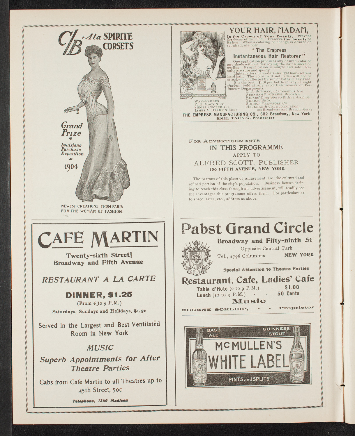 United German Singing Societies of New York, May 7, 1905, program page 8