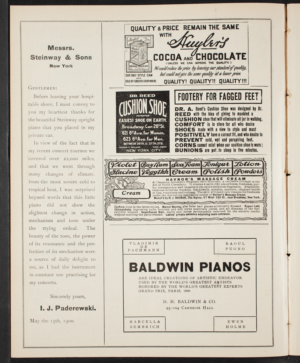 Russian Symphony Society of New York, November 19, 1904, program page 4