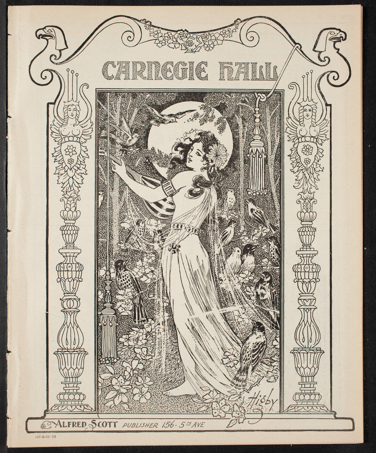 Russian Symphony Society of New York, February 10, 1910, program page 1