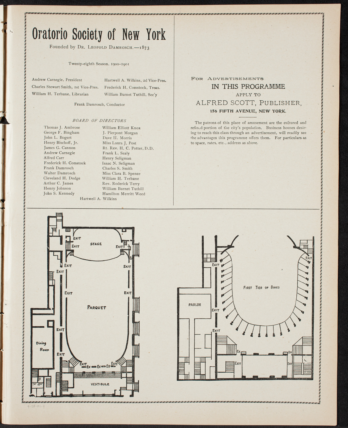 David Bispham, Baritone, April 28, 1901, program page 7