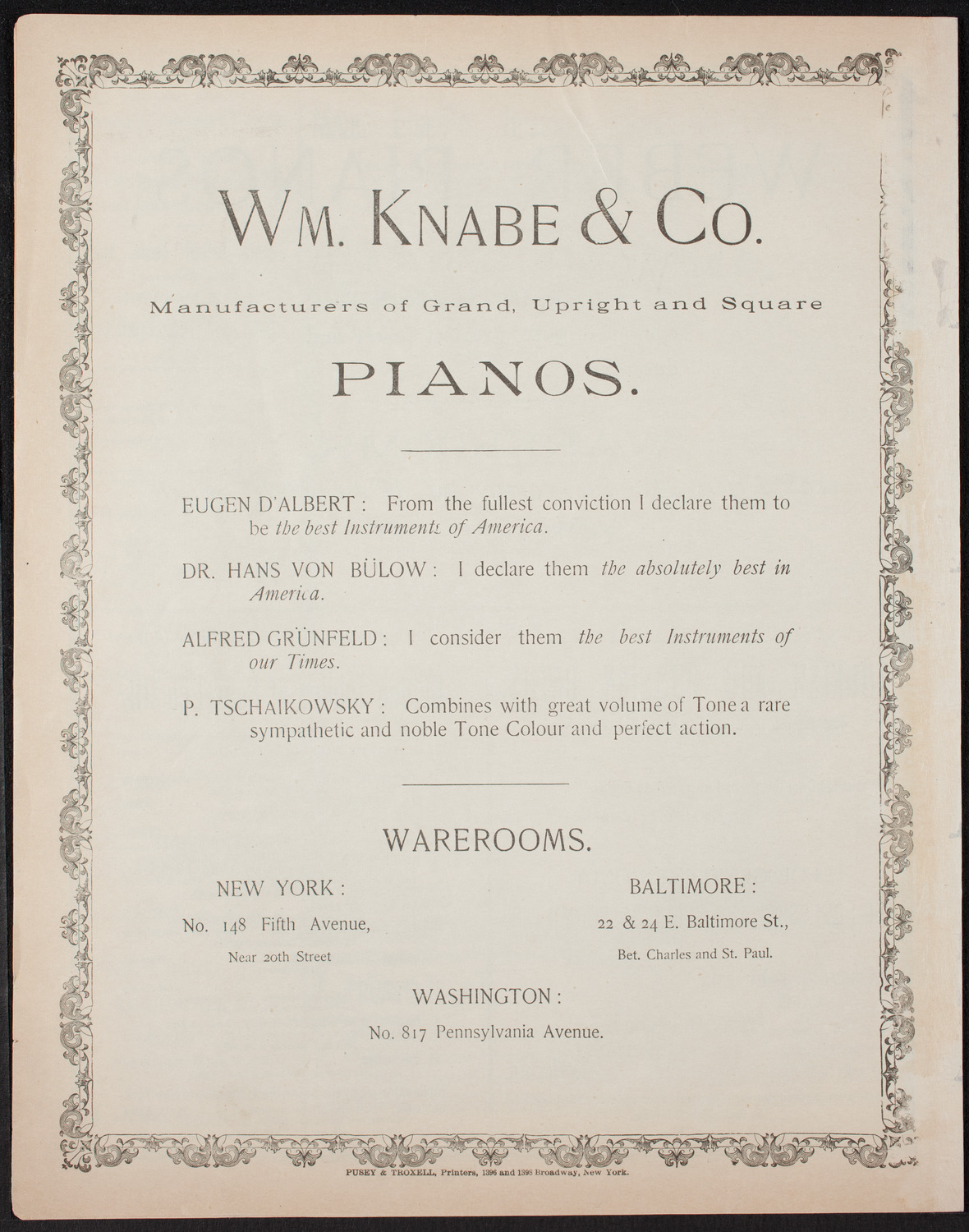 Benefit: World's Fair Colored Opera Company, February 13, 1893, program page 8