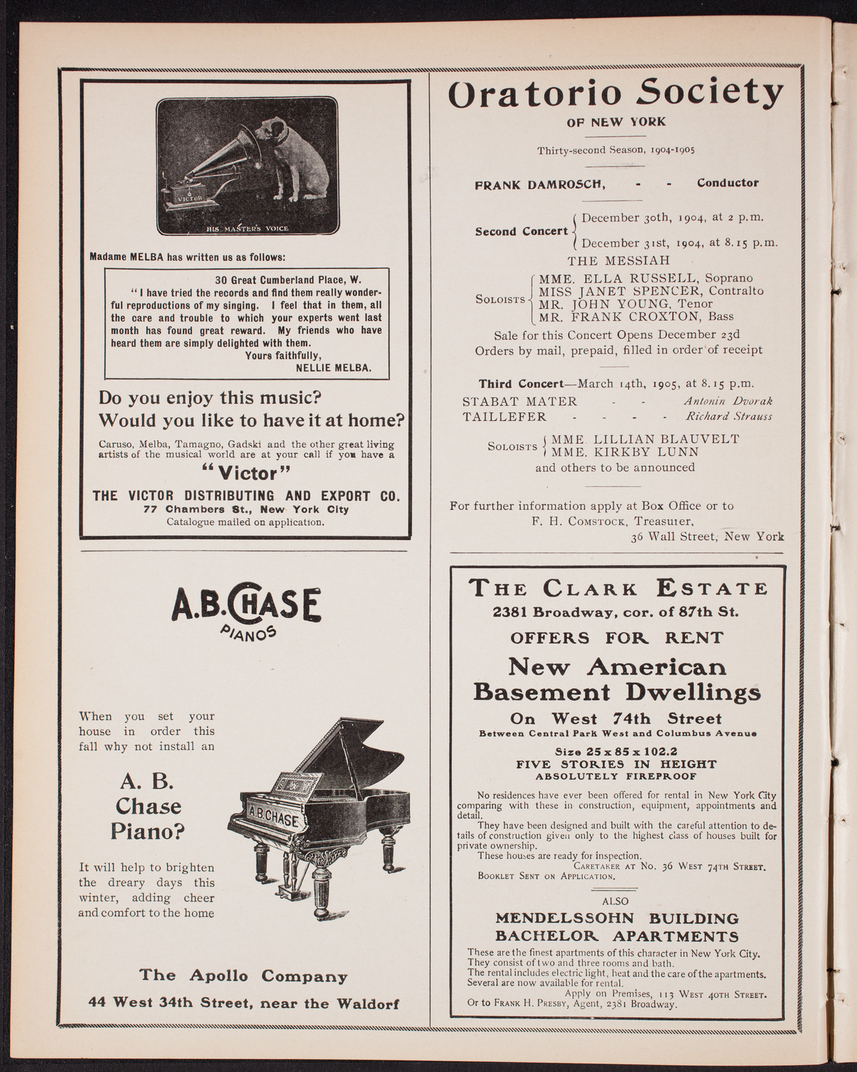 Russian Symphony Society of New York, December 24, 1904, program page 2