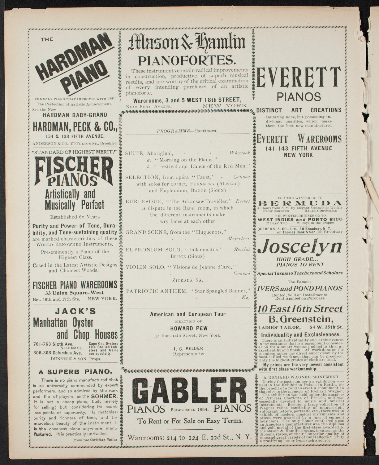 United States Carlisle Indian Band, March 28, 1900, program page 6