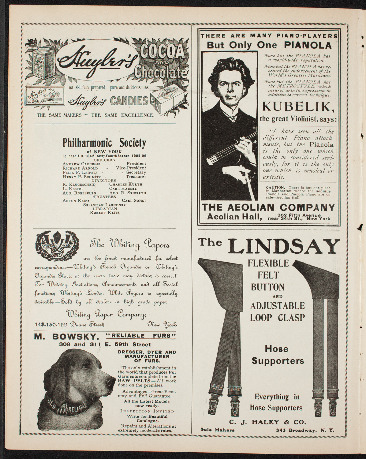 Alfred Reisenauer, Piano, April 4, 1906, program page 6