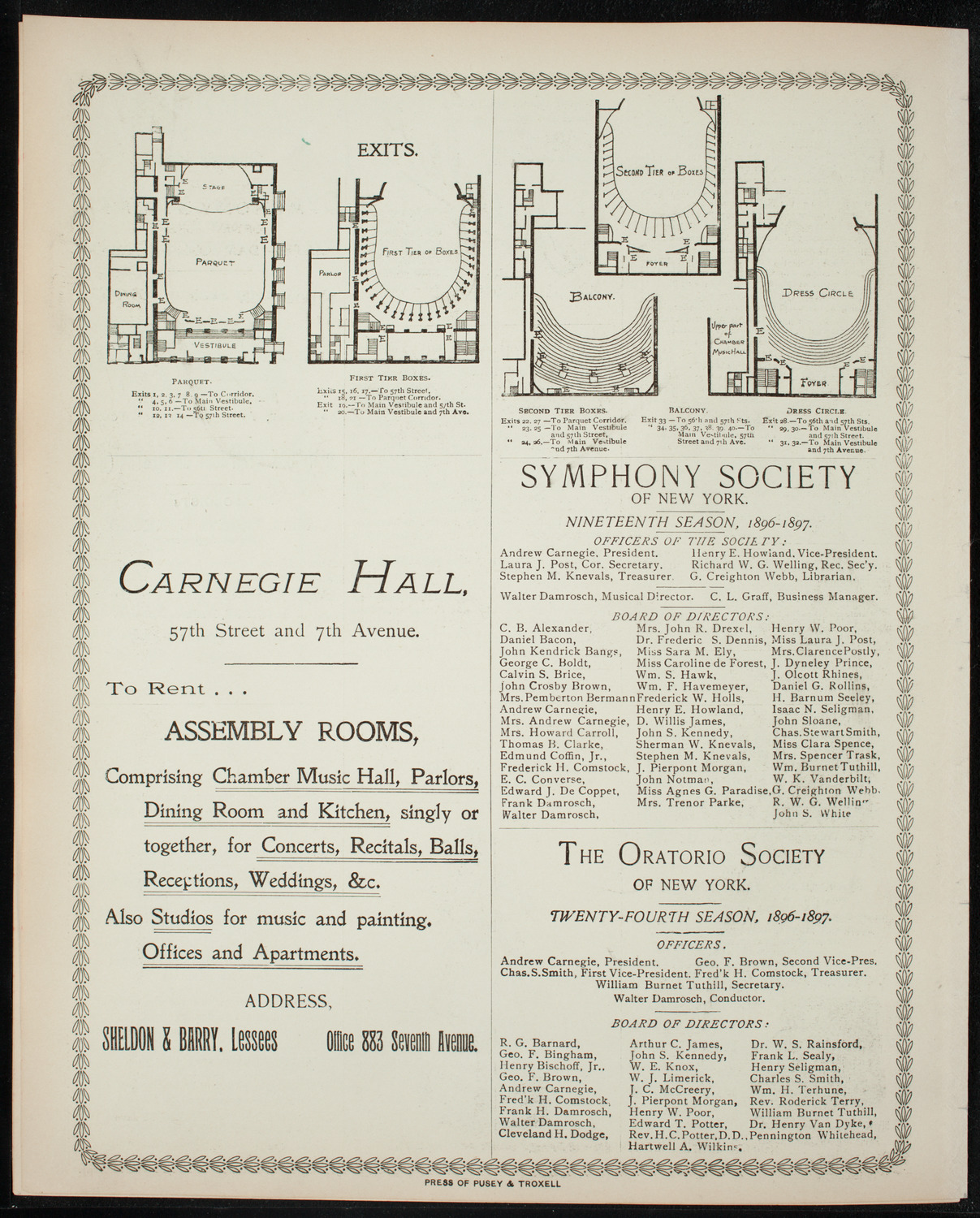 Illustrated Lecture: Evolution of the Earth, March 31, 1897, program page 8