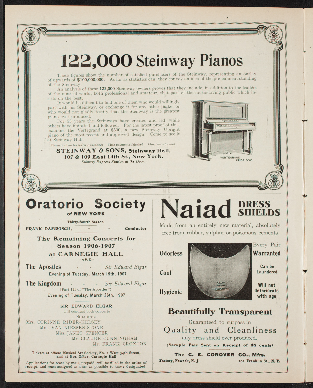 Elmendorf Lecture: Ireland, February 10, 1907, program page 4