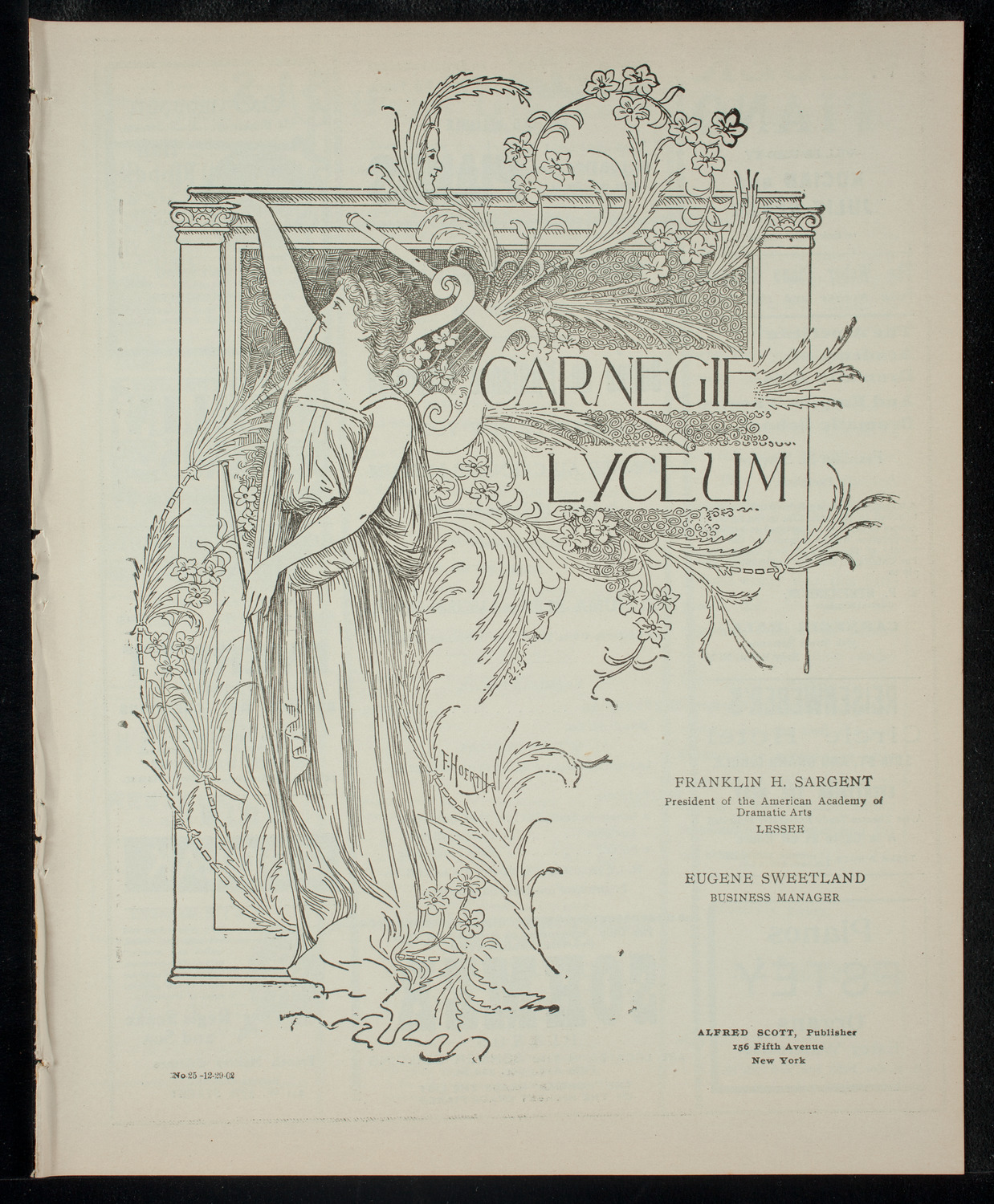 Soirée de l'Alliance Française, December 29, 1902, program page 1