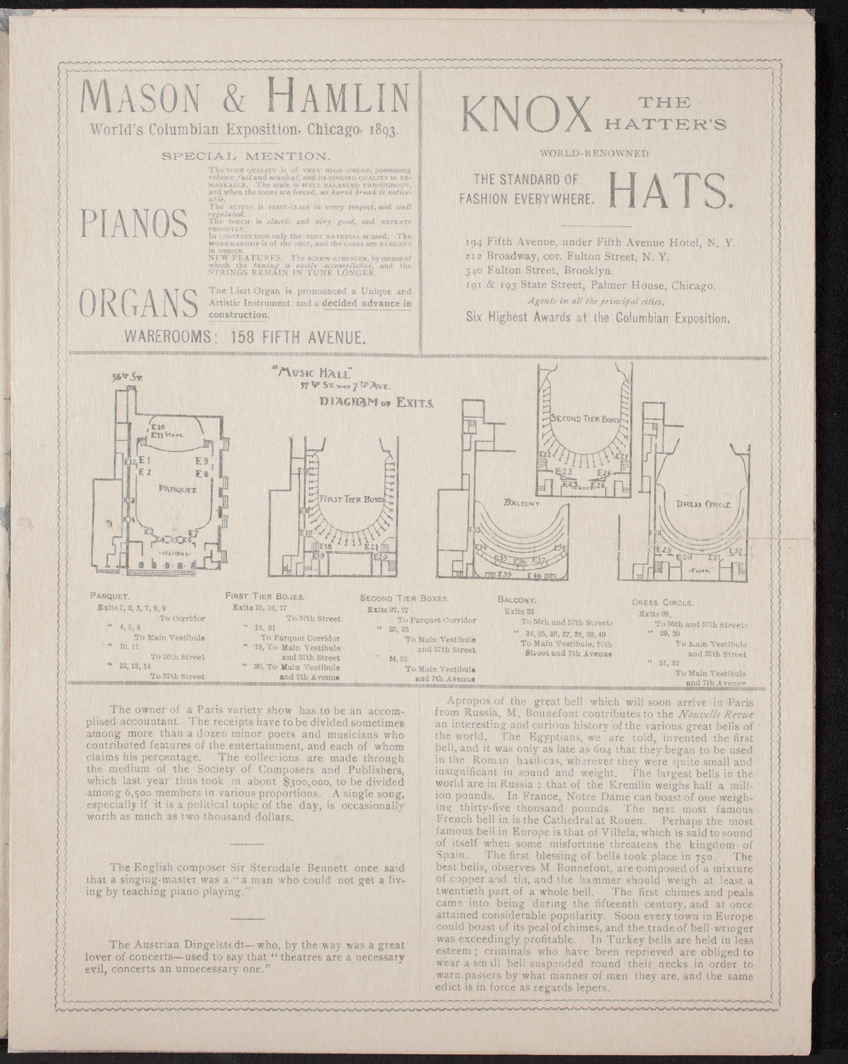 Boston Symphony Orchestra, March 29, 1894, program page 3