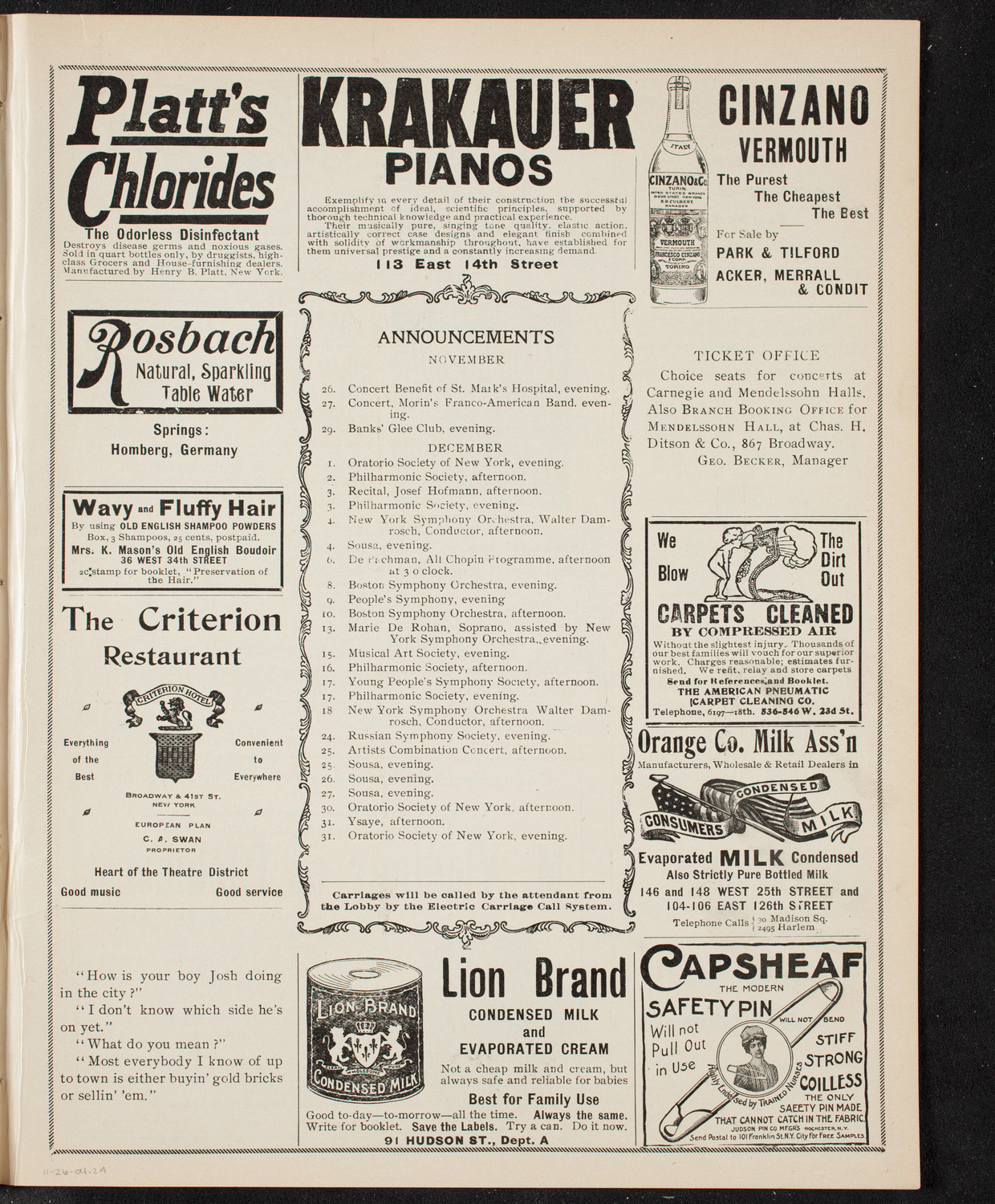 Symphony Concert for Young People, November 26, 1904, program page 3