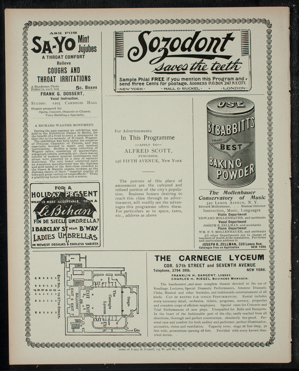 Children's Entertainment for the Benefit of the Hebrew Technical School for Girls, December 29, 1899, program page 8