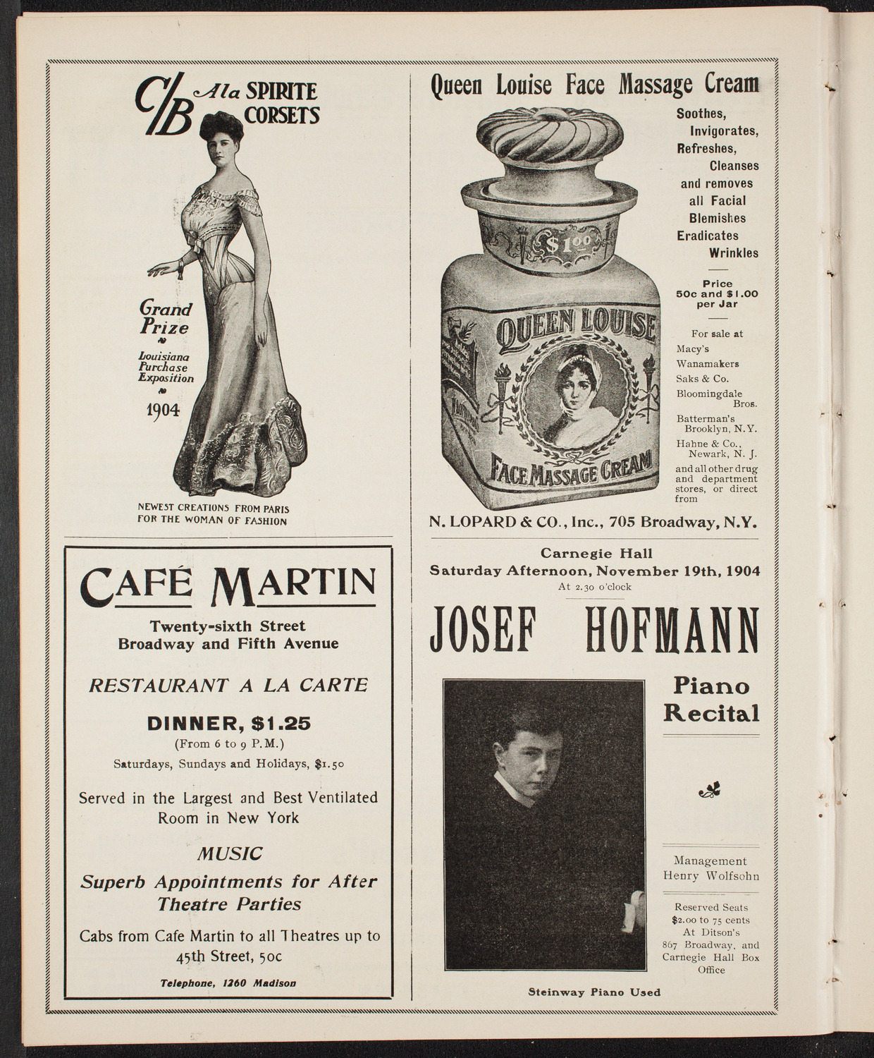 New York Symphony Orchestra, November 6, 1904, program page 8
