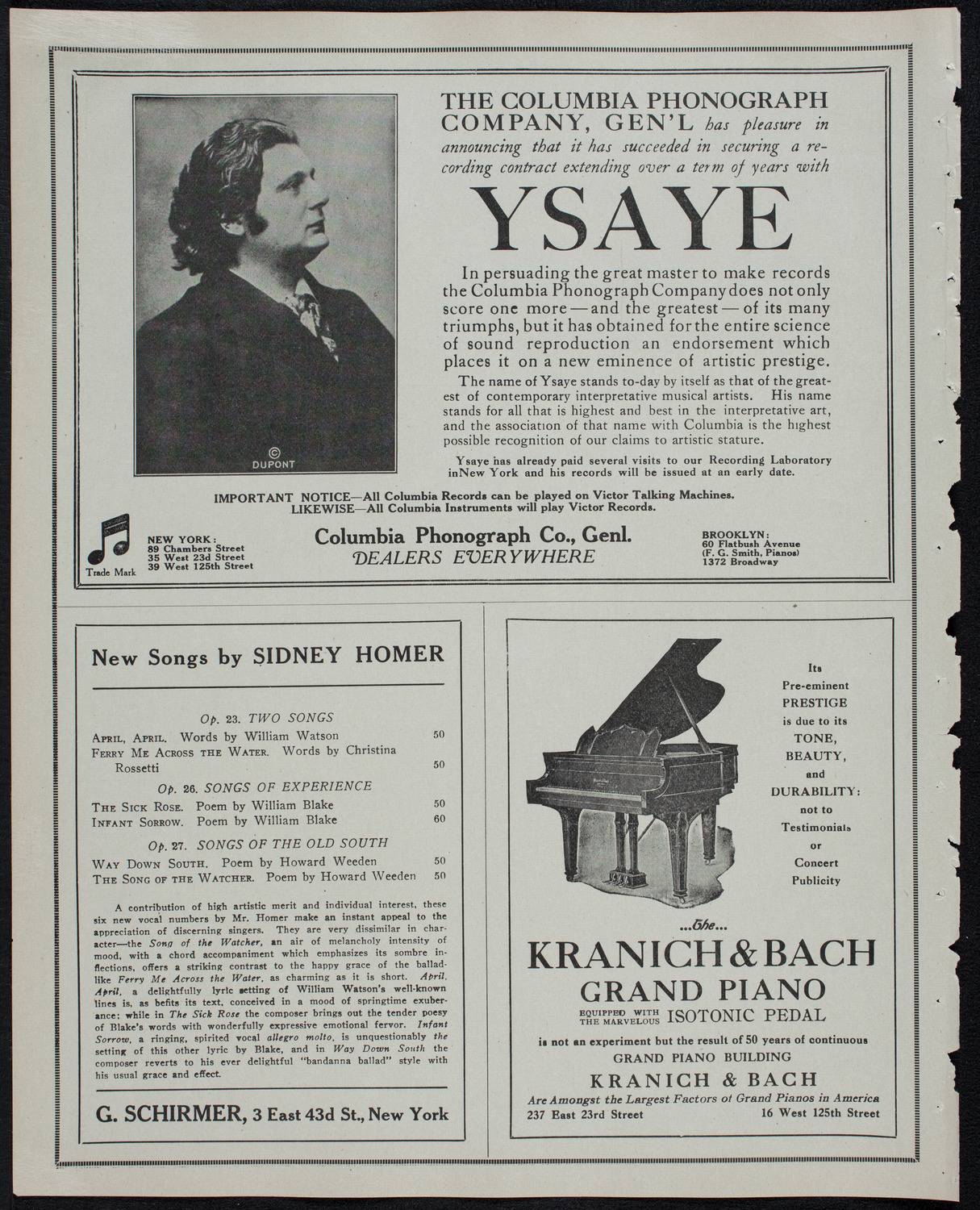 New York Philharmonic, February 7, 1913, program page 6