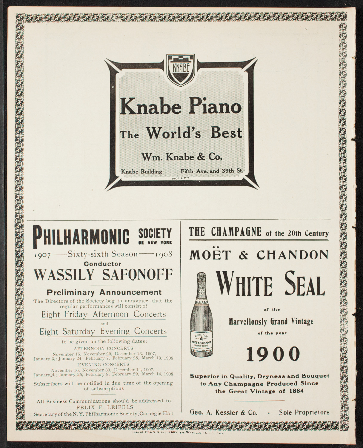 National Arbitration and Peace Congress: Choral Service, April 14, 1907, program page 12