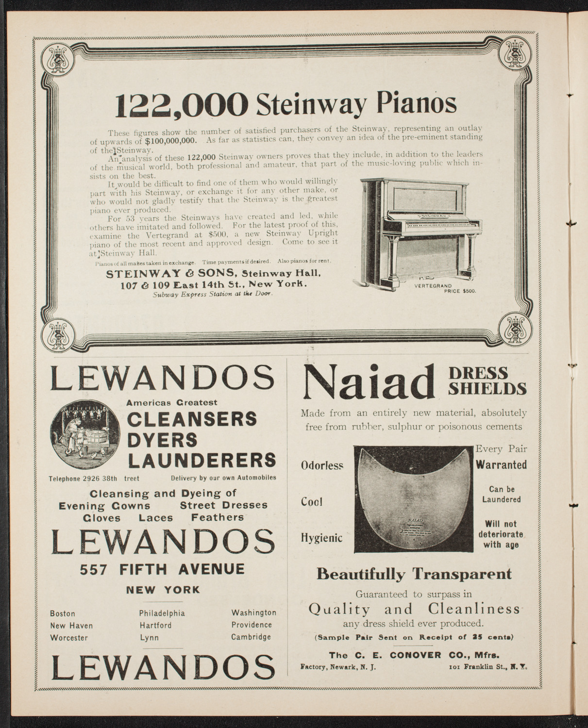 Elmendorf Lecture: England, February 14, 1907, program page 4