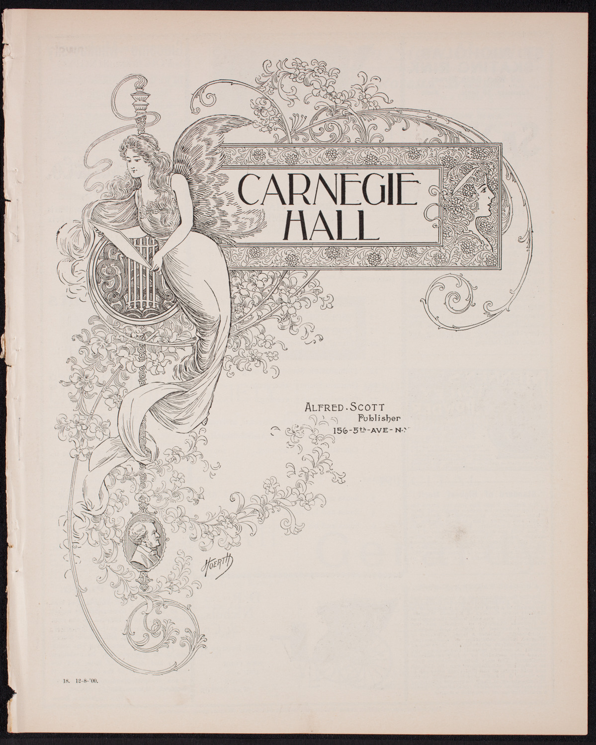 New York Philharmonic, December 8, 1900, program page 1