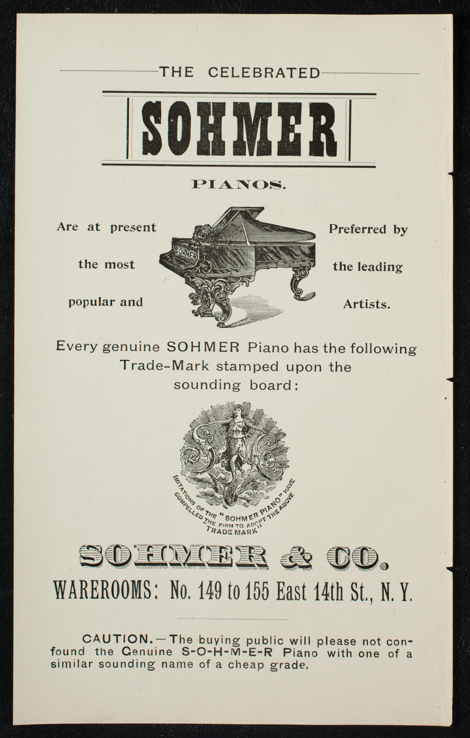 Kaltenborn-Beyer-Hane Quartette, December 8, 1896, program page 2