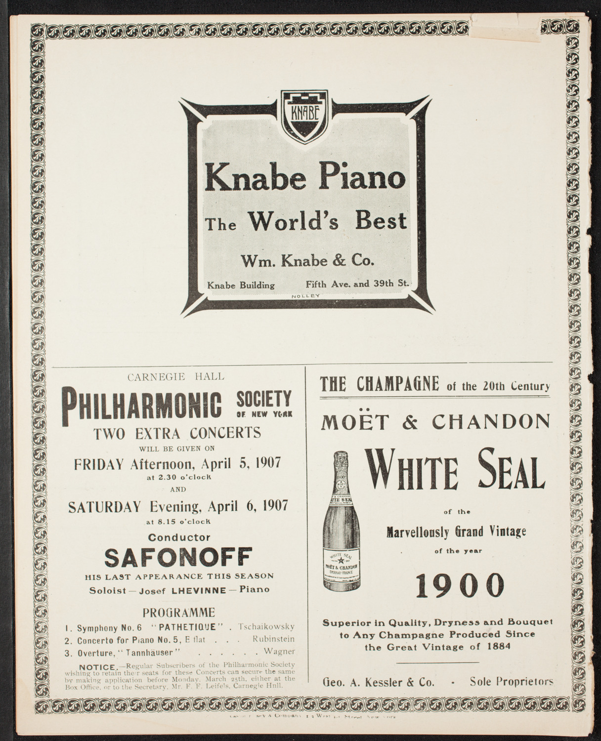 Oratorio Society of New York, March 19, 1907, program page 14
