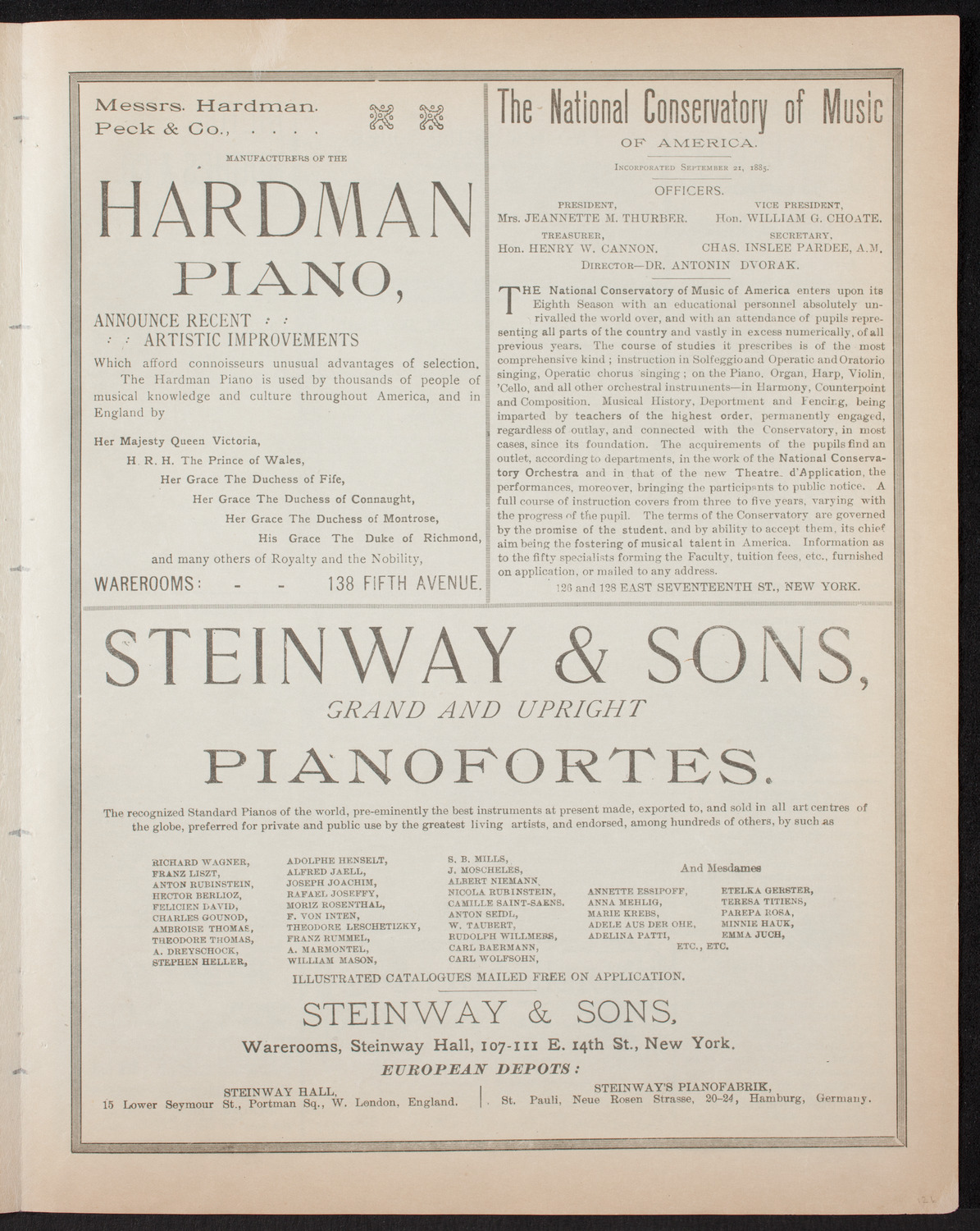 Ignacy Jan Paderewski, Piano, March 18, 1893, program page 5