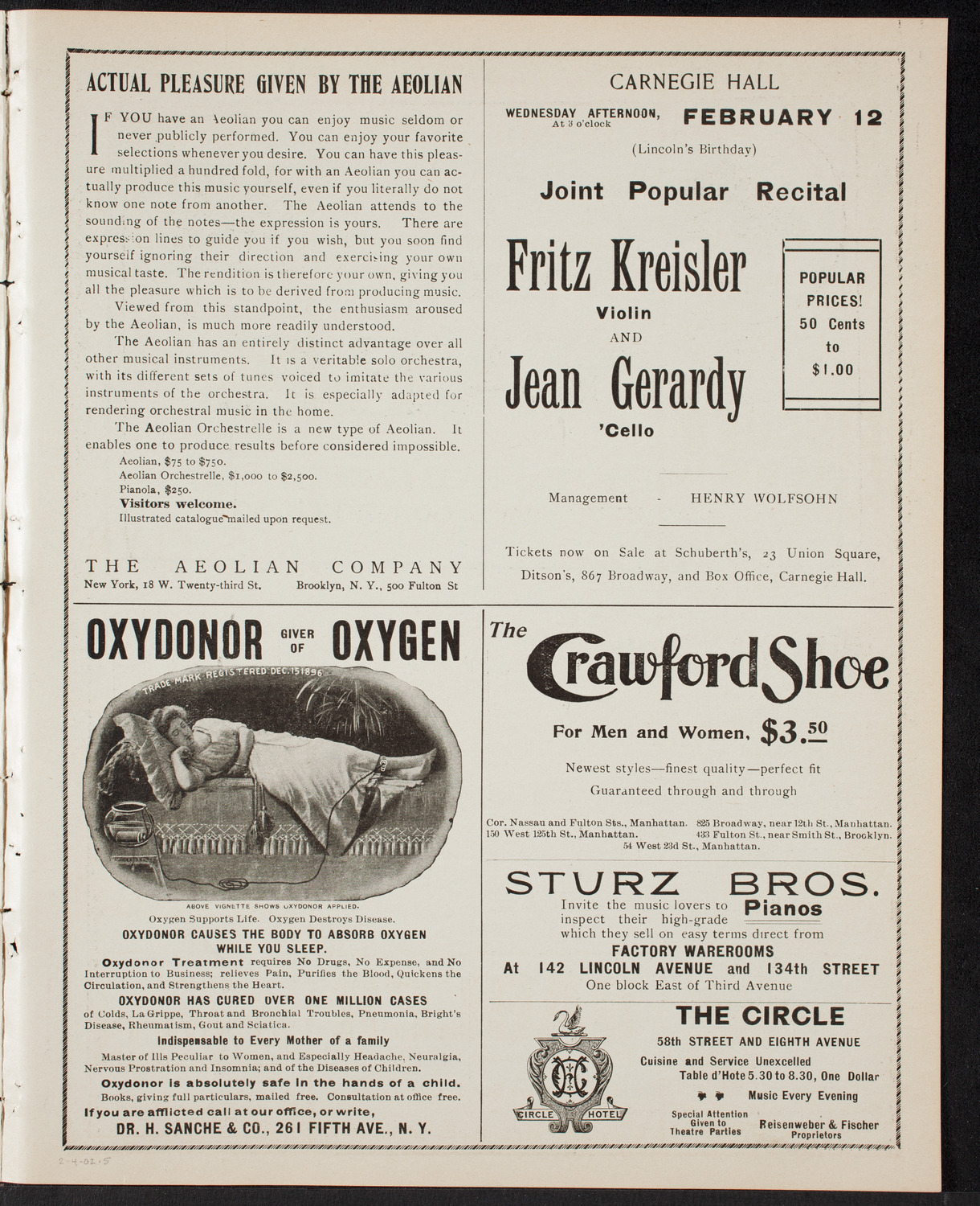 Florizel Reuter and Paur Symphony Orchestra, with Lucy Gates, February 4, 1902, program page 9
